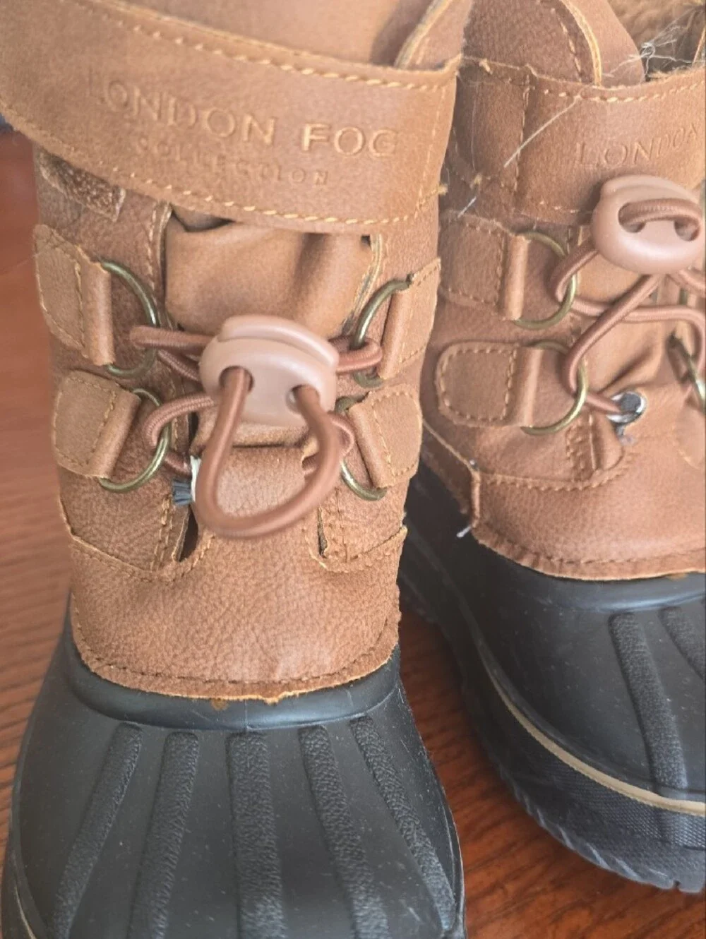 Kids Brown and Black Winter Boots - Cozy Lined Outdoor Boots